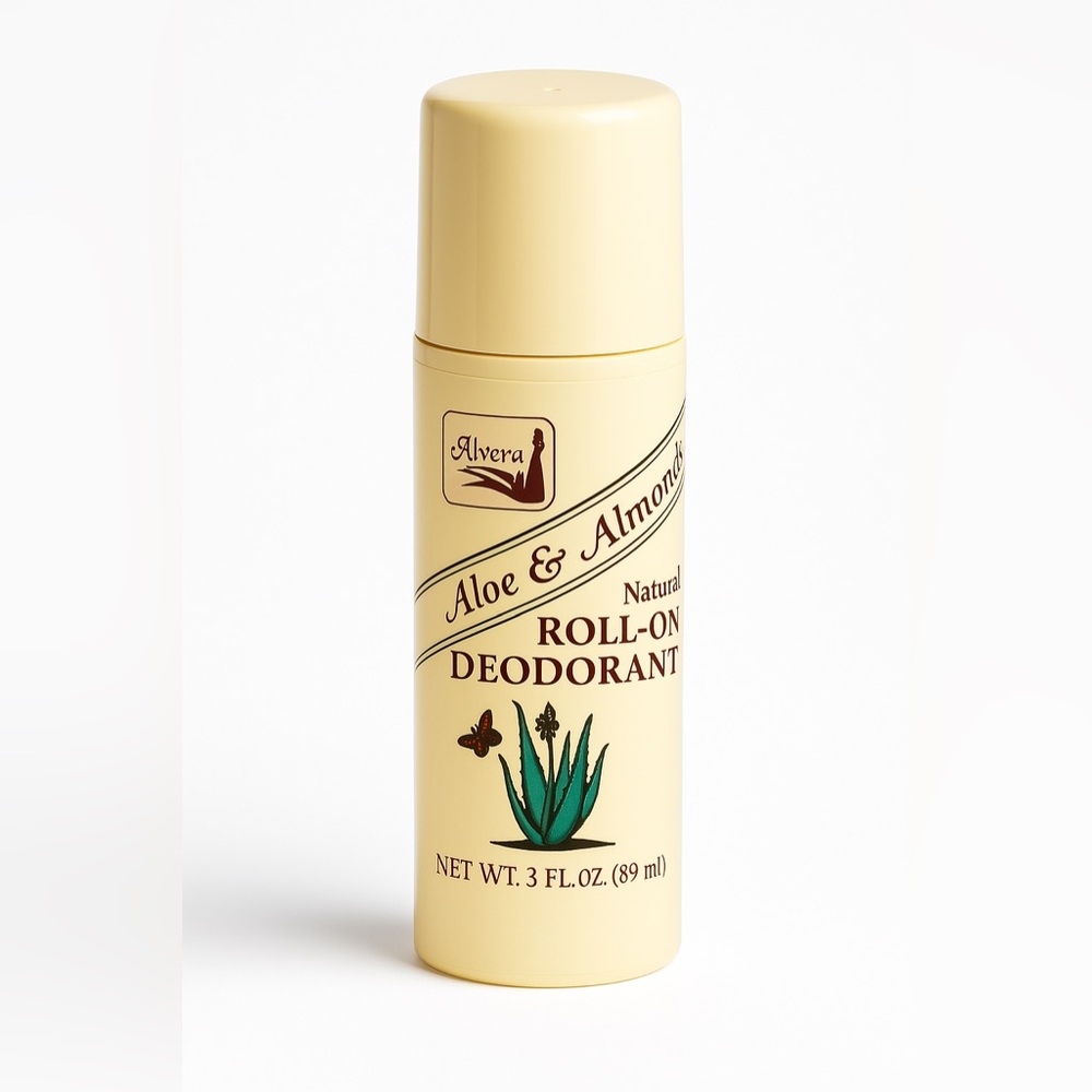 Alvera Aloe & Almonds Natural Roll-On Deodorant 3 fl oz Safe & Effective NEW